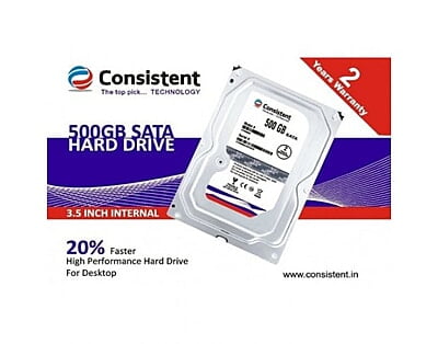 CONSISTENT 500GB SATA 3.5-inch Internal Hard Disk Drive for Desktop PC and CCTV DVR CONSISTENT 500GB SATA 3.5-inch Internal Hard Disk Drive for Desktop PC and CCTV DVR