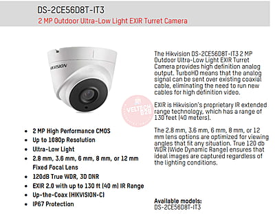 Hikvision : ds-2ce56d8t-it3 Hikvision : ds-2ce56d8t-it3