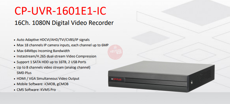 Cp plus : uvr-1601e1-ic