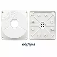 Heavy Duty 5x5 Outdoor CCTV Junction Box front and rear view for Bullet and Dome Camera installation