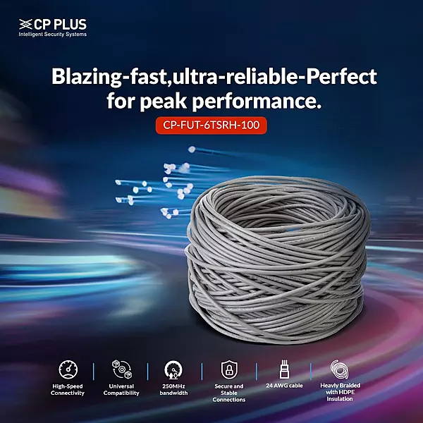 CP PLUS Cat6 Eco 24AWG CCA Network Cable