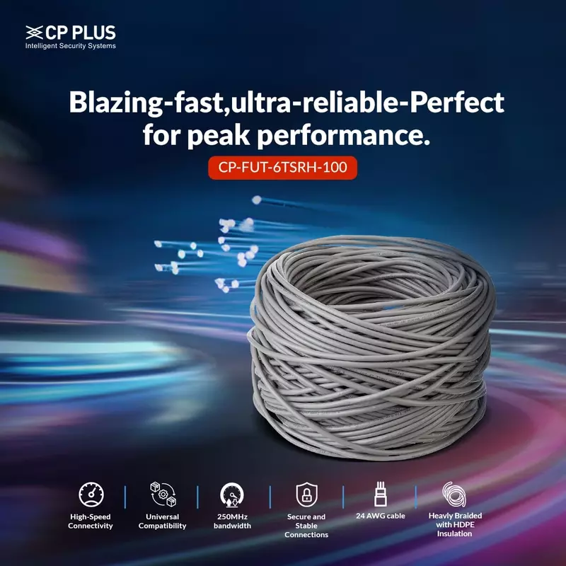 CP PLUS Cat6 Eco 24AWG CCA Network Cable