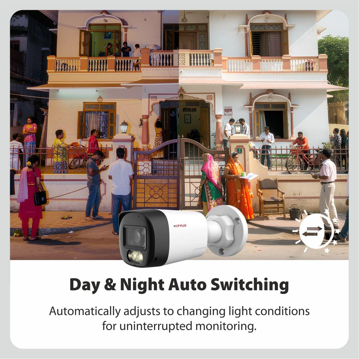 CP PLUS IP67 Weatherproof Bullet Camera with Built-in Microphone and Speaker