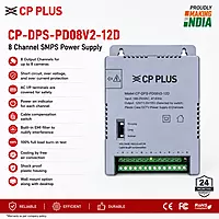 CP PLUS 8 Channel CCTV Power Supply with Cable Compensation