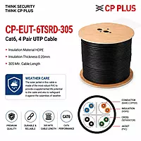 CP PLUS Weather-Resistant Cat6 Outdoor Network Cable