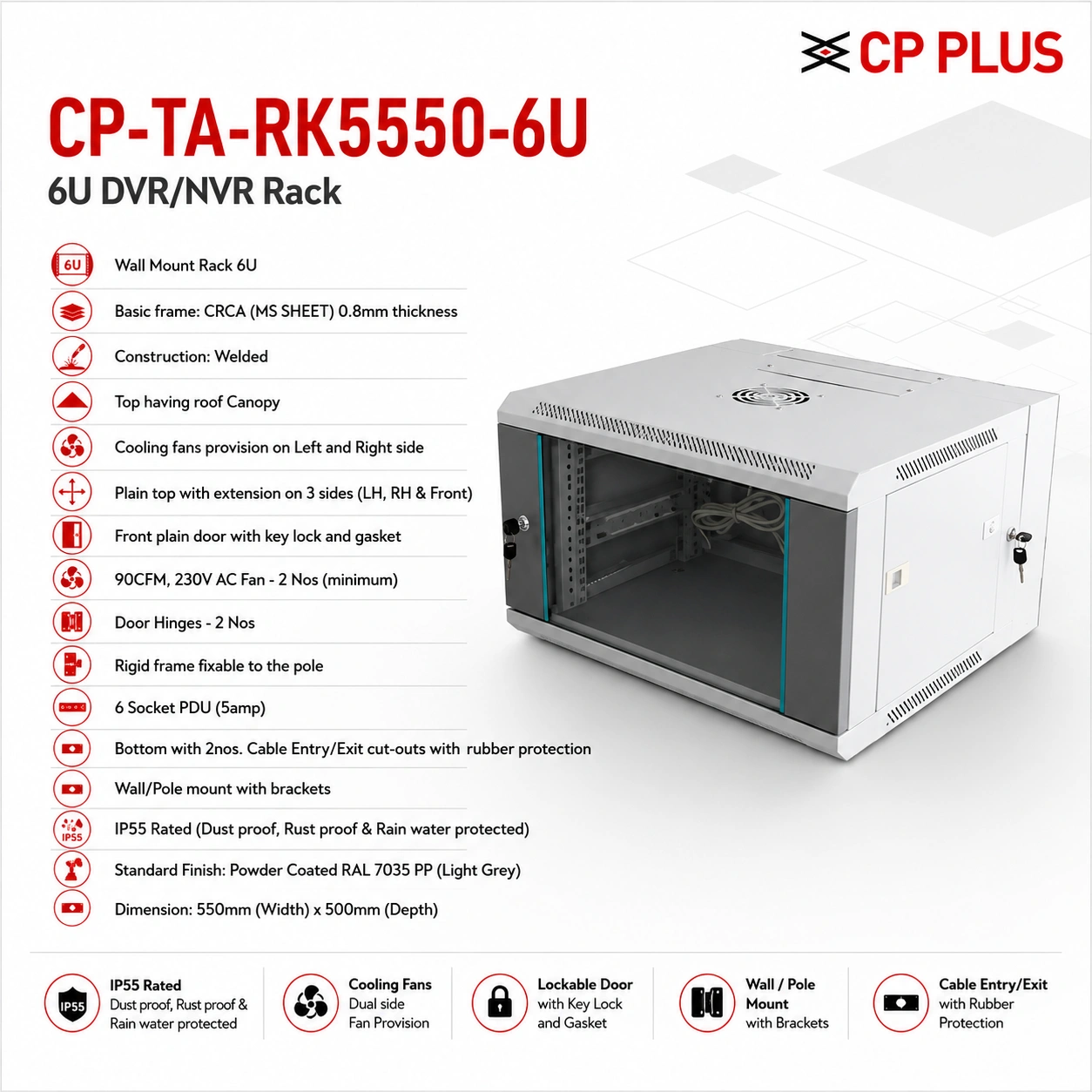 CP PLUS : TA-RK5550-6U DVR/NVR Rack