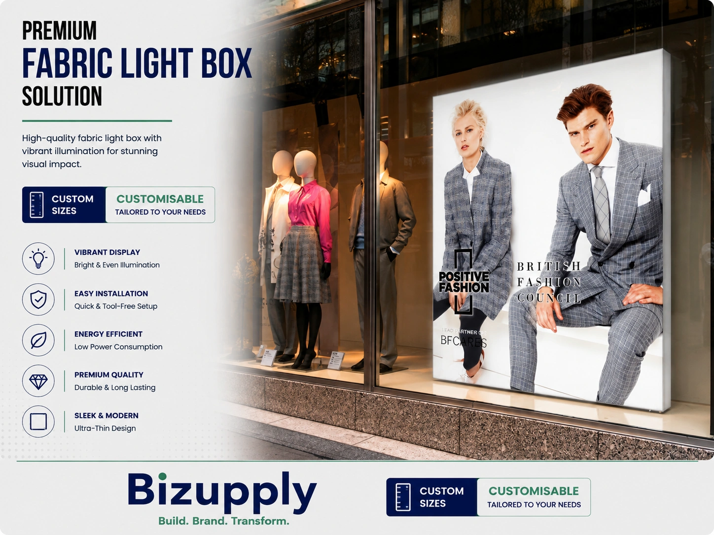 High lumen LED backlight module array for bright uniform light box glow