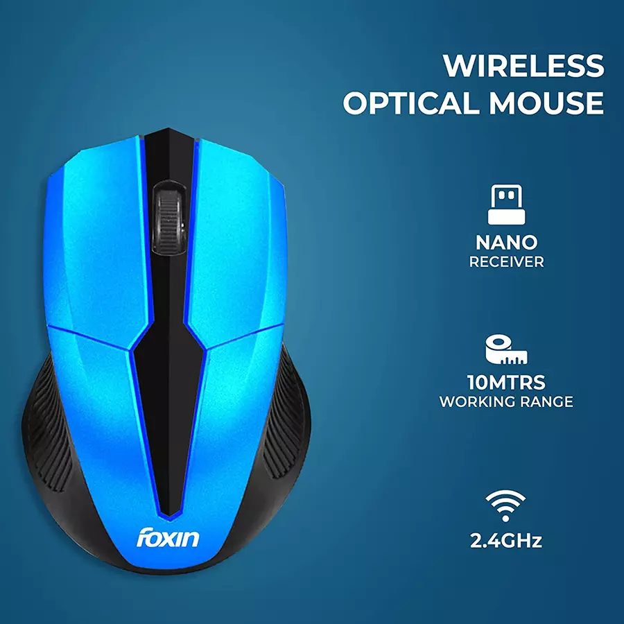 Foxin Wireless Mouse with Nano Receiver