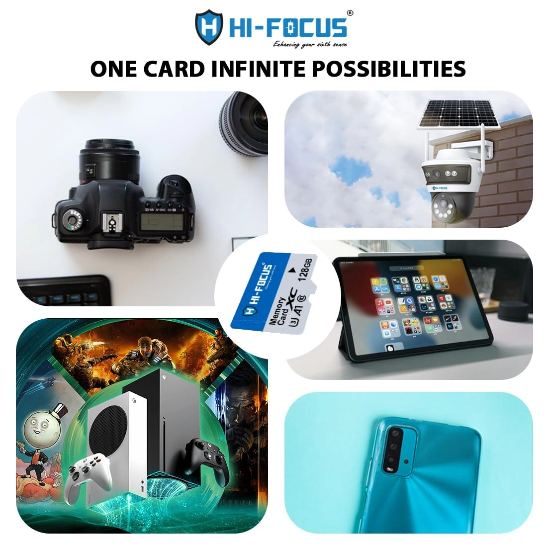 HI-FOCUS 128GB Memory Card for CCTV Cameras