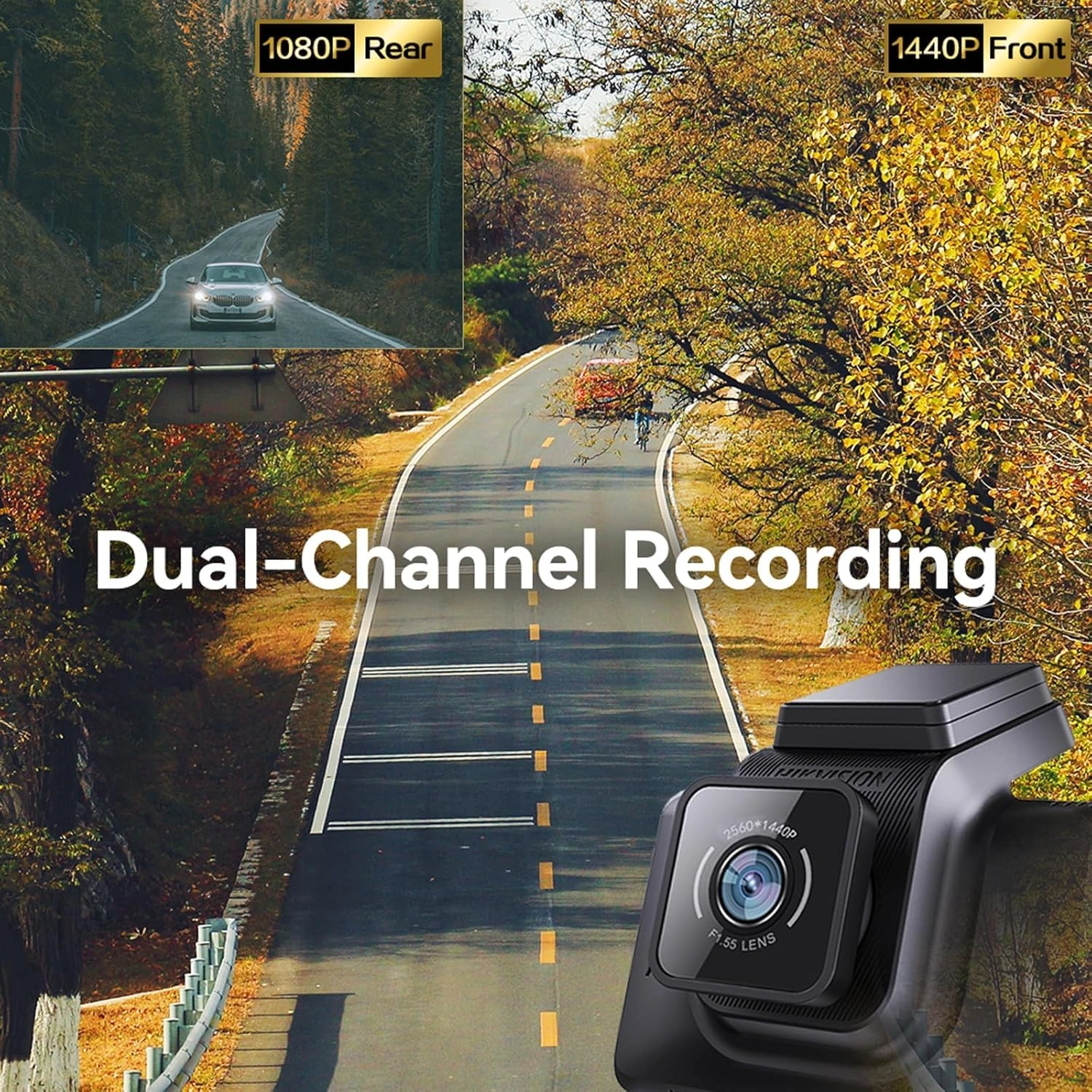 HIKVISION Wi-Fi Dual-Channel Car Dash Camera