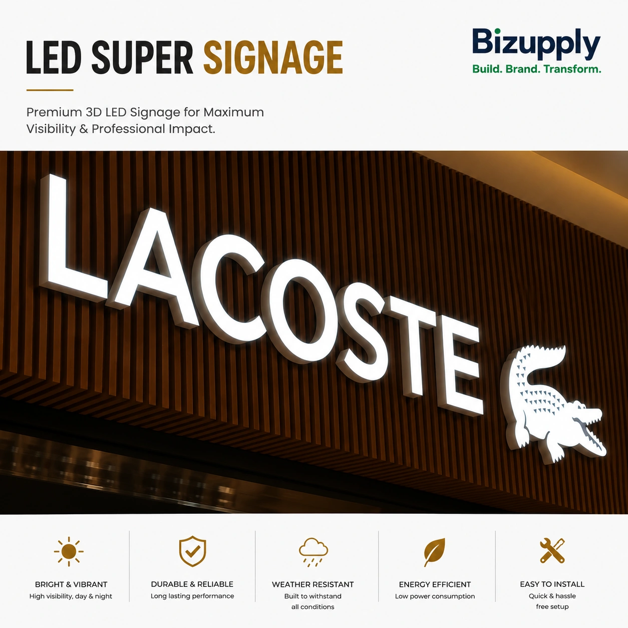 Weatherproof Super Liquid Acrylic Signage