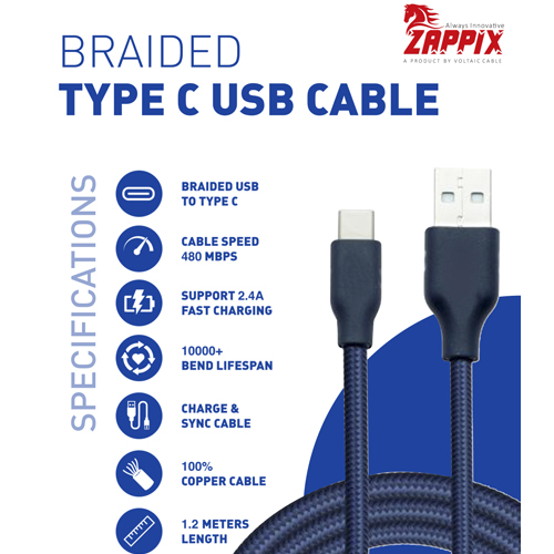 Voltaic Type-C Usb Cable 1.2mtrs